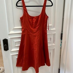 Staud Rust Color Tank Mini Dress
